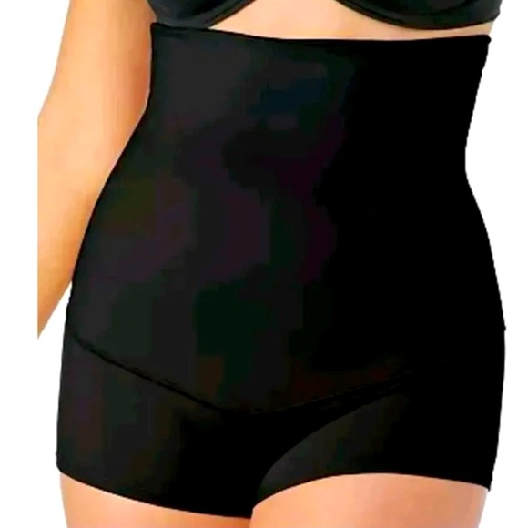 Maidenform Hi-Waist Boyshort Shapewear Women’s M Black Firm Control - Picture 1 of 7